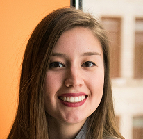 Retrato de Victoria Lawson, líder e diretora financeira de empresa de negociação financeira